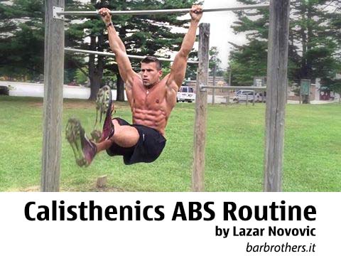 Calisthenics abs routine (Addome) by Lazar Novovic
