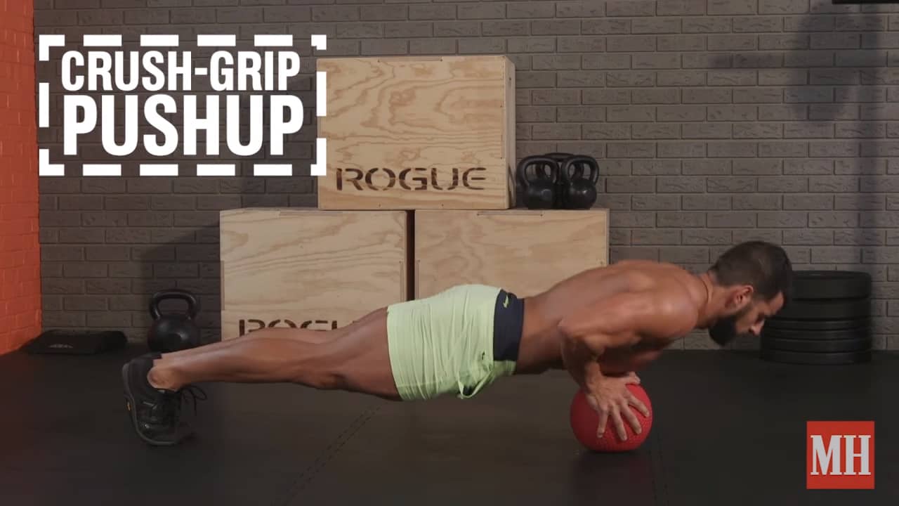 Crush-grip push up
