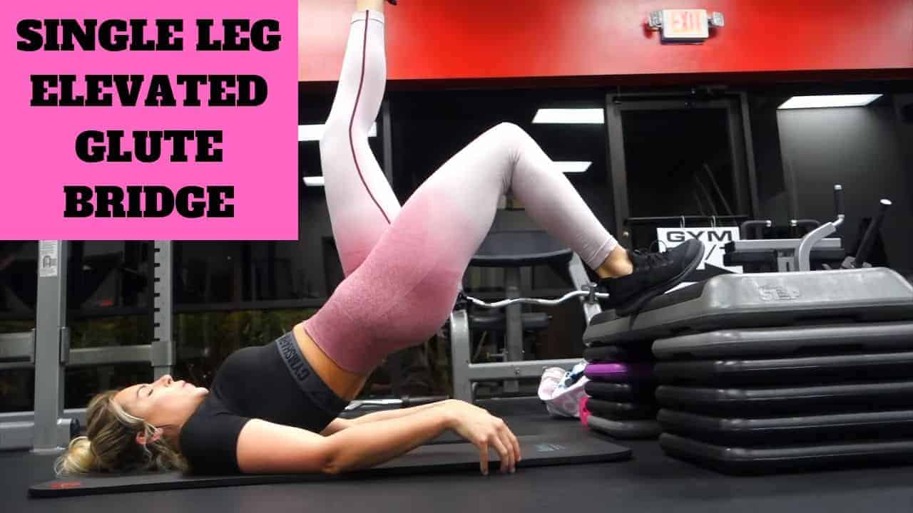 Single leg incline glute bridge