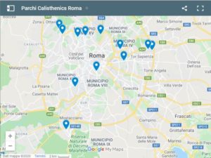 mappa parchi calisthenics Roma