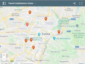 mappa parchi calisthenics Torino