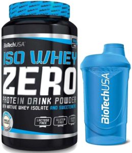 Proteine Biotech USA Whey Zero con amminoacidi ramificati da 908 gr + Shaker in omaggio