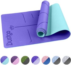 Dustgo materassino yoga 100% ecologico, senza lattice ed antiscivolo 6 mm